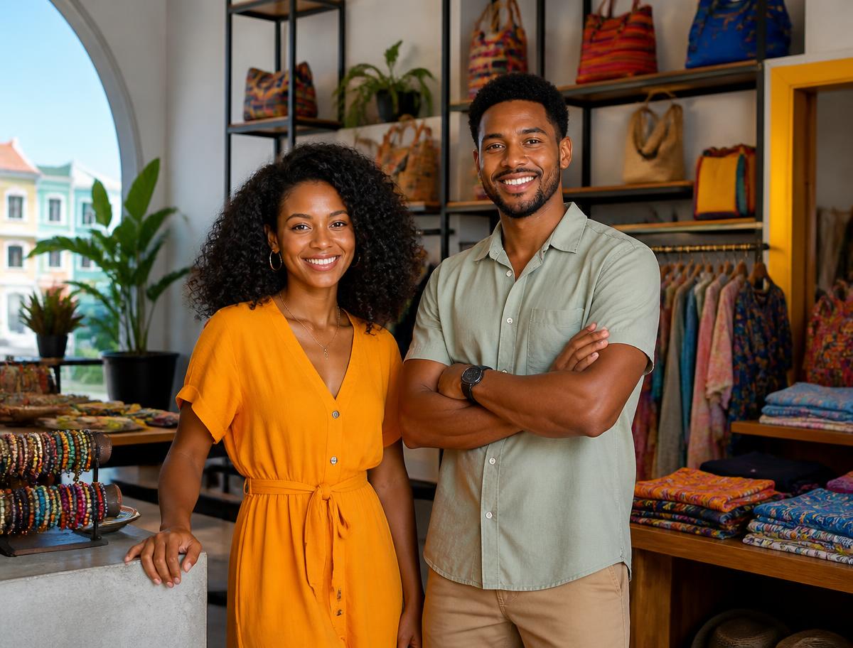 Ondernemers in een winkel in Willemstad